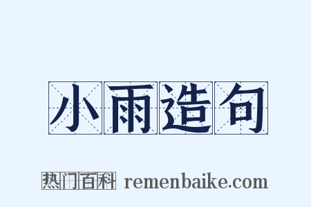 小雨造句是什么意思的图片